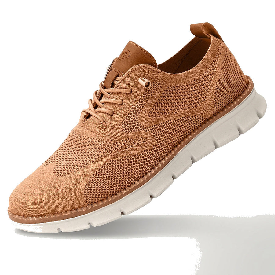 Herren-Freizeitschuhe aus Strick mit profilierter Sohle und Schnürung