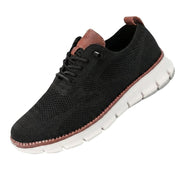 Herren-Freizeitschuhe aus Strick mit profilierter Sohle und Schnürung
