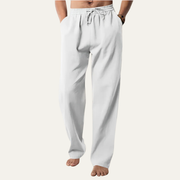 Herren-Hanfhose mit geradem Bein und Kordelzug