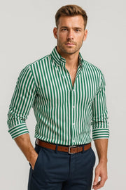 Herren Hemd Gestreift Langarm Elegant