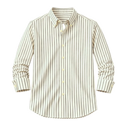 Herren Hemd mit Button-Down-Kragen, langen Ärmeln und Streifenmuster