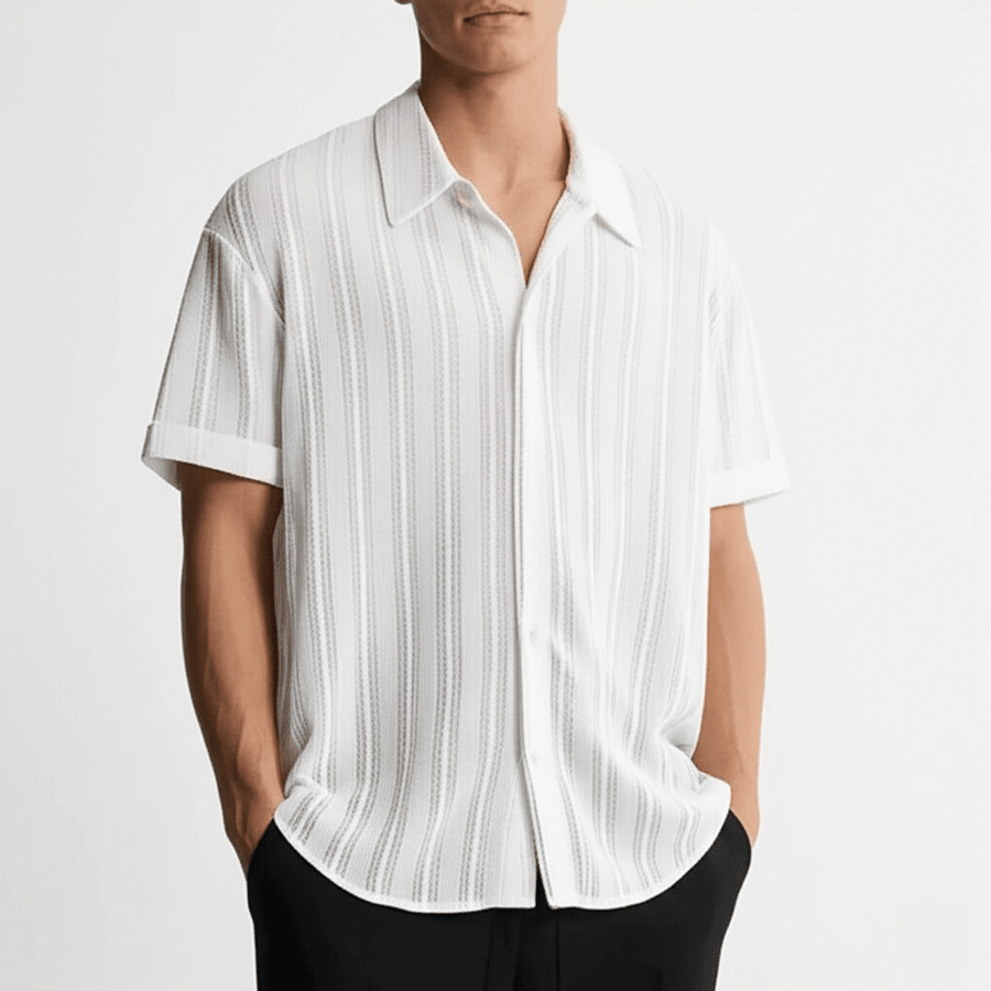 Herren Hemd mit Kragen und Knopfleiste
