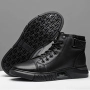 Herren High Top Schuhe Mit Reißverschluss Und Schnürung