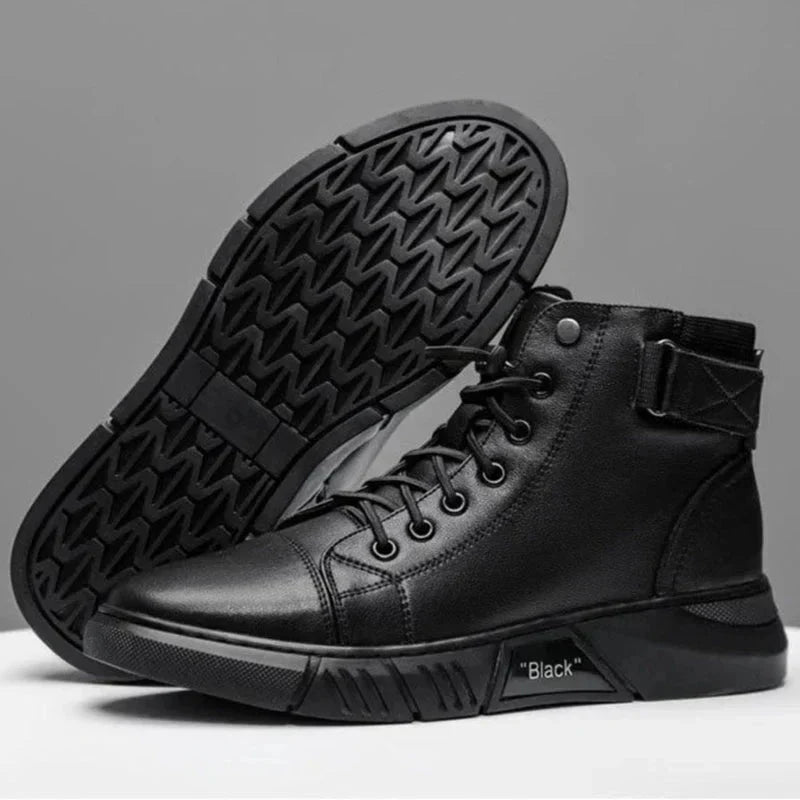 Herren High Top Schuhe Mit Reißverschluss Und Schnürung