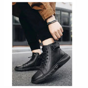 Herren High Top Schuhe Mit Reißverschluss Und Schnürung