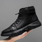 Herren High Top Schuhe Mit Reißverschluss Und Schnürung