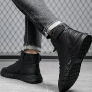 Herren High Top Schuhe Mit Reißverschluss Und Schnürung