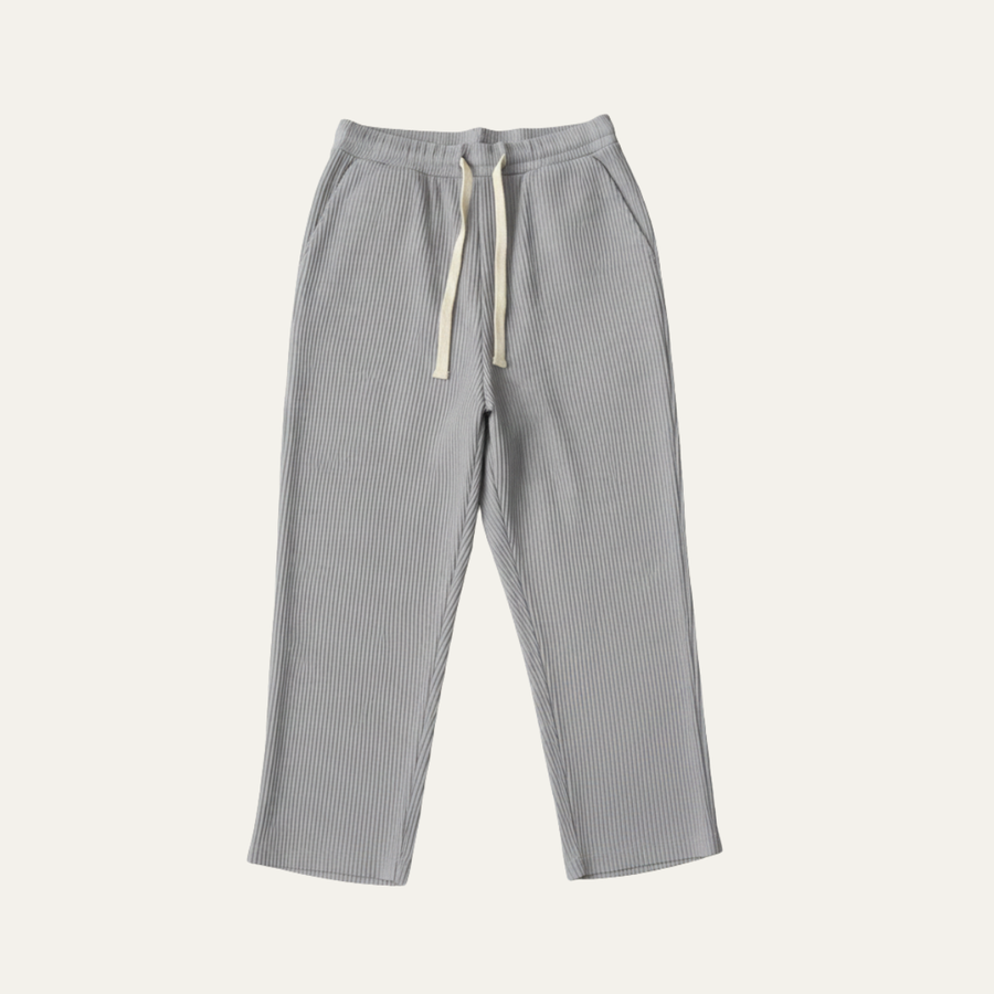 Herren Hose mit elastischem Bund und Kordelzug sowie geradem Bein