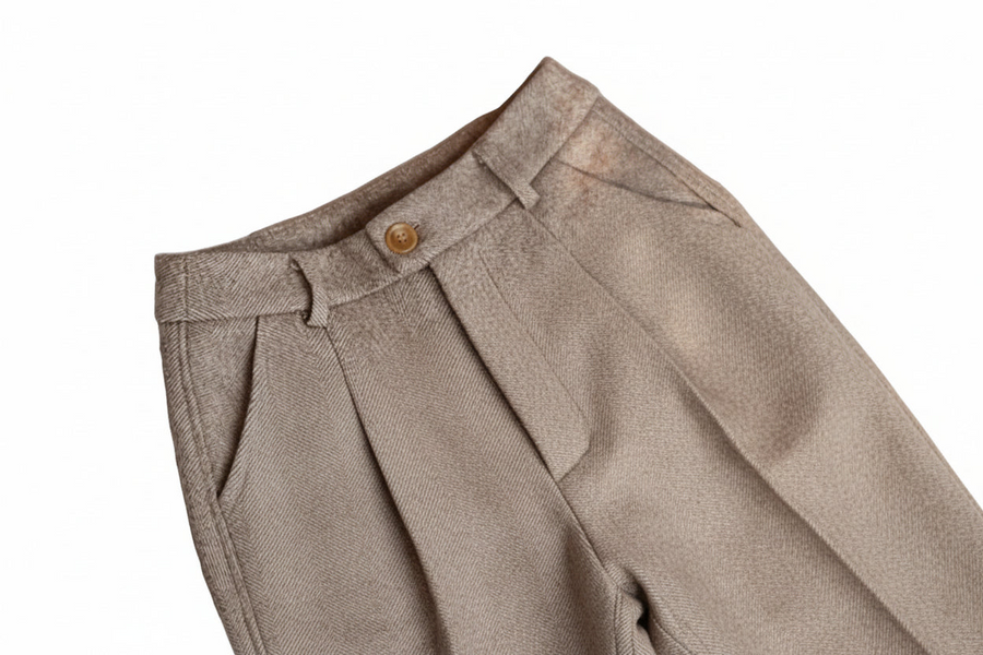 Herren Hose mit hoher Taille und Falten