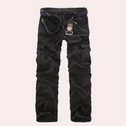 Herren Hose mit Mehrfachen Aufgesetzten Taschen und Gürtelstruktur