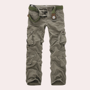 Herren Hose mit Mehrfachen Aufgesetzten Taschen und Gürtelstruktur