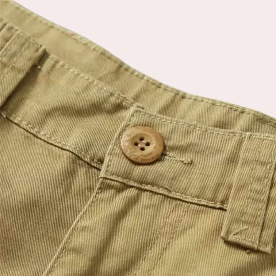 Herren Hose mit Mehrfachen Aufgesetzten Taschen und Gürtelstruktur