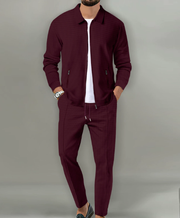 Herren Jacke mit Reißverschluss und Hose Set