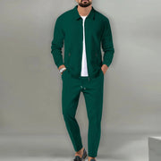 Herren Jacke mit Reißverschluss und Hose Set