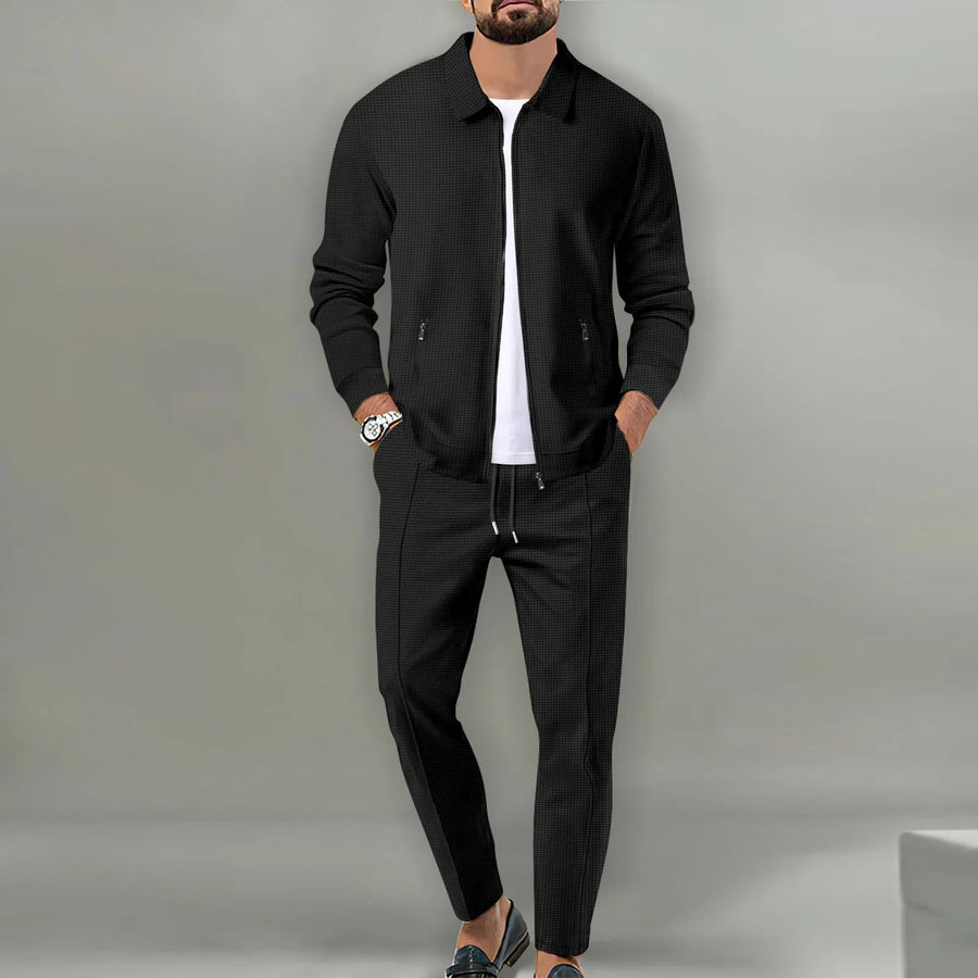 Herren Jacke mit Reißverschluss und Hose Set