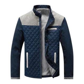 Herren Jacke mit Stehkragen und Druckknopfverschluss