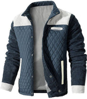 Herren Jacke mit Stehkragen und Druckknopfverschluss