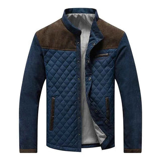 Herren Jacke mit Stehkragen und Druckknopfverschluss