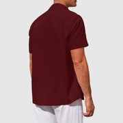 Moritz | Herren Kurzarm Leinen Hemd Knopfverschluss Regular-Fit