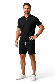 Herren Kurzarmblazer- und Shorts-Set