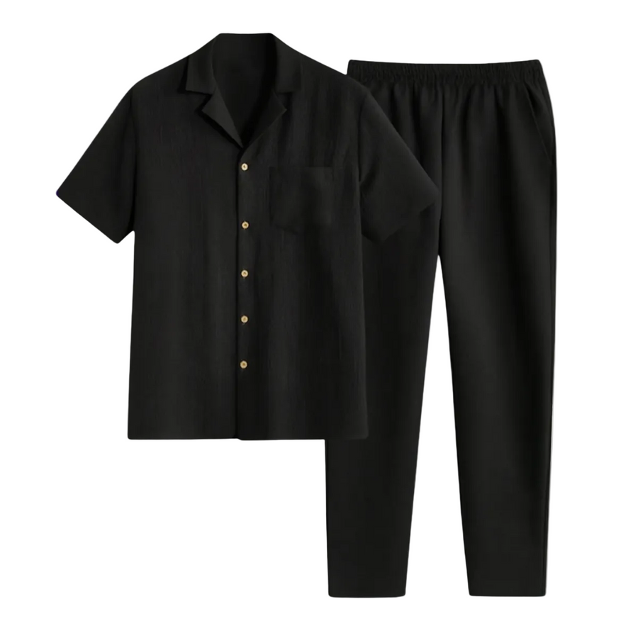 Herren Kurzarmhemd und Hose Set