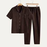 Herren Kurzarmhemd und Hose Set