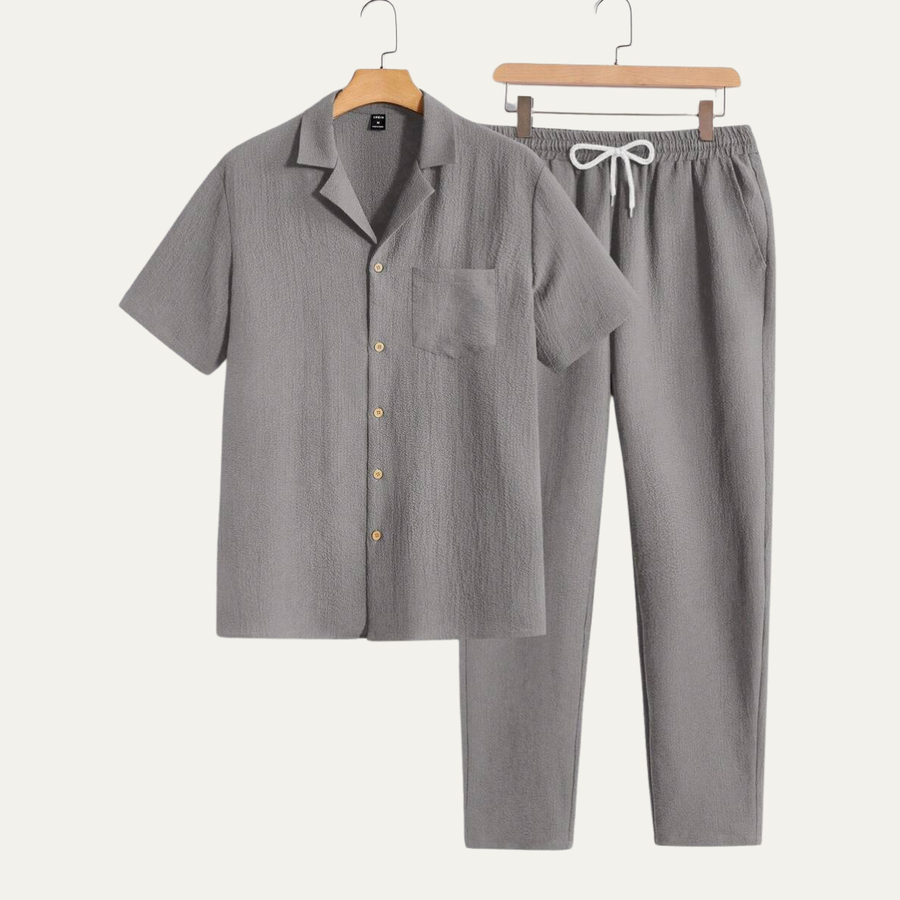 Herren Kurzarmhemd und Hose Set