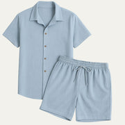 Herren Kurzarmhemd und Shorts Set