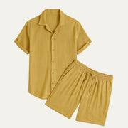 Herren Kurzarmhemd und Shorts Set