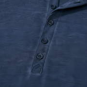 Herren-Langarm-Henley-Shirt mit Knopfleiste und Rundhalsausschnitt