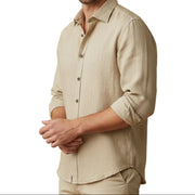 Herren Langarmhemd mit Knopfleiste