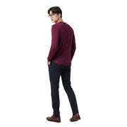 Herren-Langarmshirt mit Henley-Ausschnitt und Knopfleiste