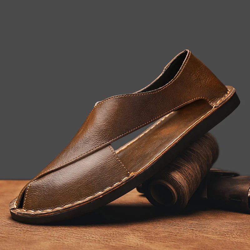 Stefan | Herren Leder-Sandalen Crossover-Design Italienisches Kalbsleder