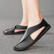 Stefan | Herren Leder-Sandalen Crossover-Design Italienisches Kalbsleder