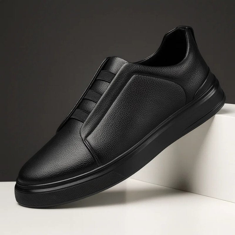 Moritz | Herren Leder Sneaker Slip-On Elastische Schlaufen