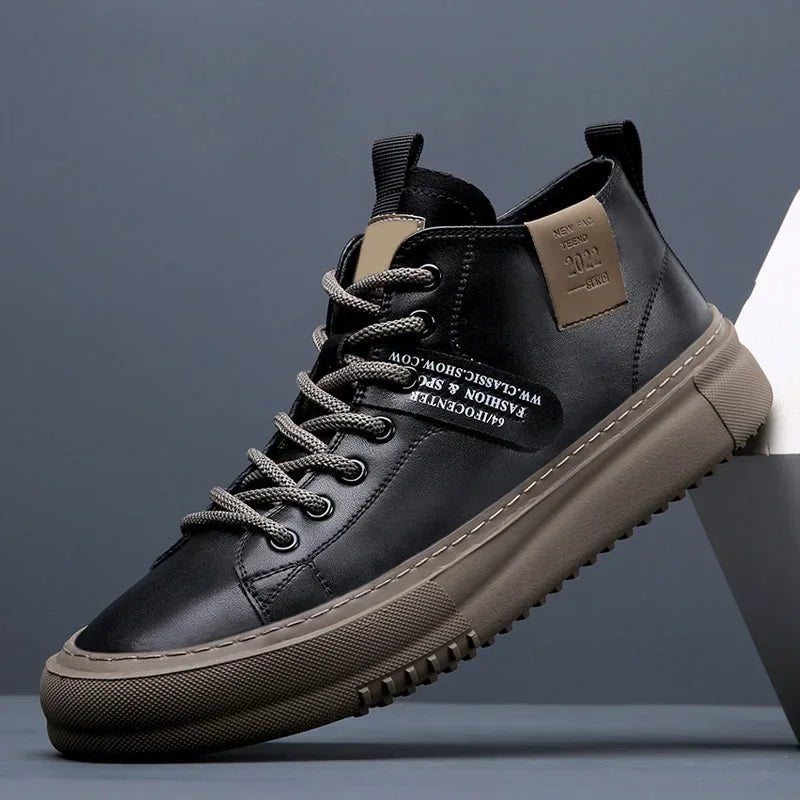 Sebastian | Herren Leder Sneakers Premium Rindsleder Ergonomisch