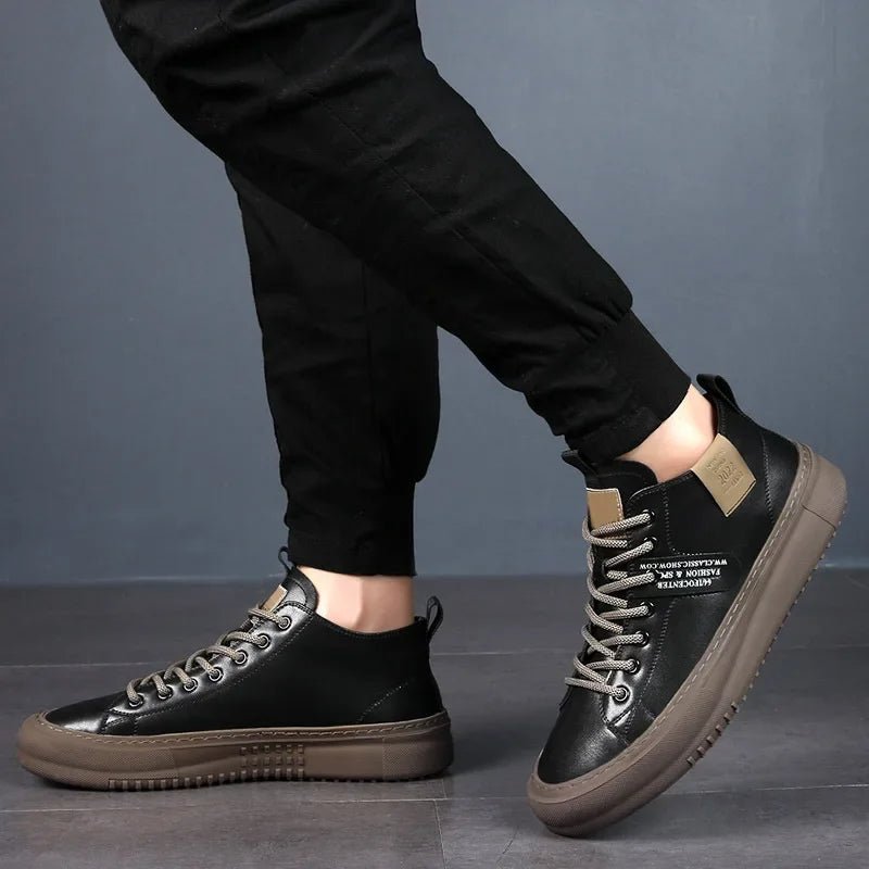 Sebastian | Herren Leder Sneakers Premium Rindsleder Ergonomisch