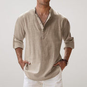 Andreas | Herren Leinen Sommerhemd Langarm Relaxed-Fit