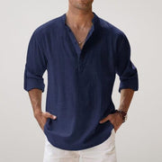 Andreas | Herren Leinen Sommerhemd Langarm Relaxed-Fit