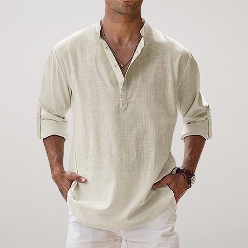 Andreas | Herren Leinen Sommerhemd Langarm Relaxed-Fit