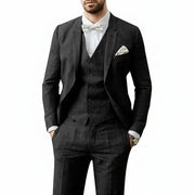 Niklas | Herren Leinenanzug 3-teilig Zweiknopf Hochzeit Sommer