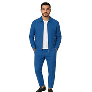 Herren Loungewear-Set mit Reißverschlussjacke und Hose mit Kordelzug