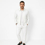 Herren Loungewear-Set mit Reißverschlussjacke und Hose mit Kordelzug