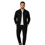 Herren Loungewear-Set mit Reißverschlussjacke und Hose mit Kordelzug