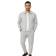 Herren Loungewear-Set mit Reißverschlussjacke und Hose mit Kordelzug
