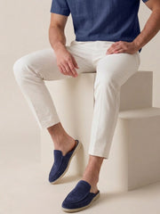 Matthias | Herren Mules Slipper Offene Ferse Sichtbare Nähte Beige