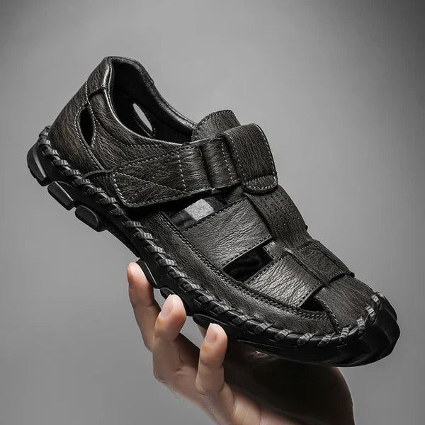 Herren offene Zehen Slide-Sandalen mit einteiligem Riemen im oberen Bereich
