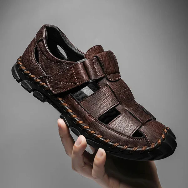 Herren offene Zehen Slide-Sandalen mit einteiligem Riemen im oberen Bereich