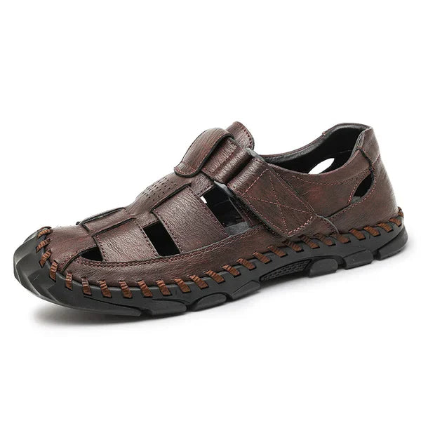 Herren offene Zehen Slide-Sandalen mit einteiligem Riemen im oberen Bereich