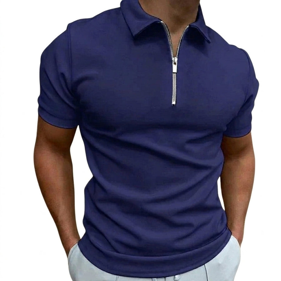 Herren-Polohemd mit Kurzarm und Reißverschluss